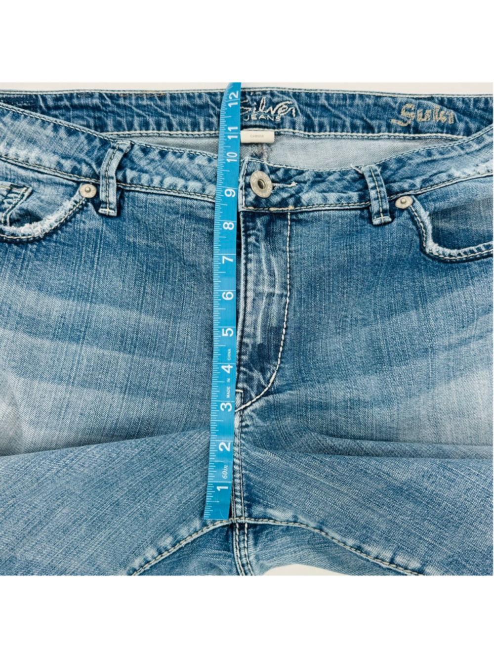 Silver Jeans Blue Suki Capri Jeans Size 18 - Picture 8 of 9